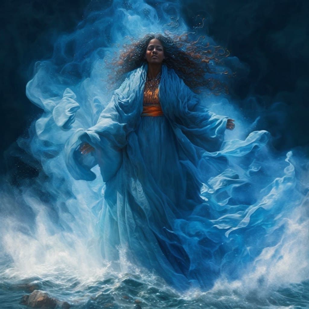 Water elemental guardian concept